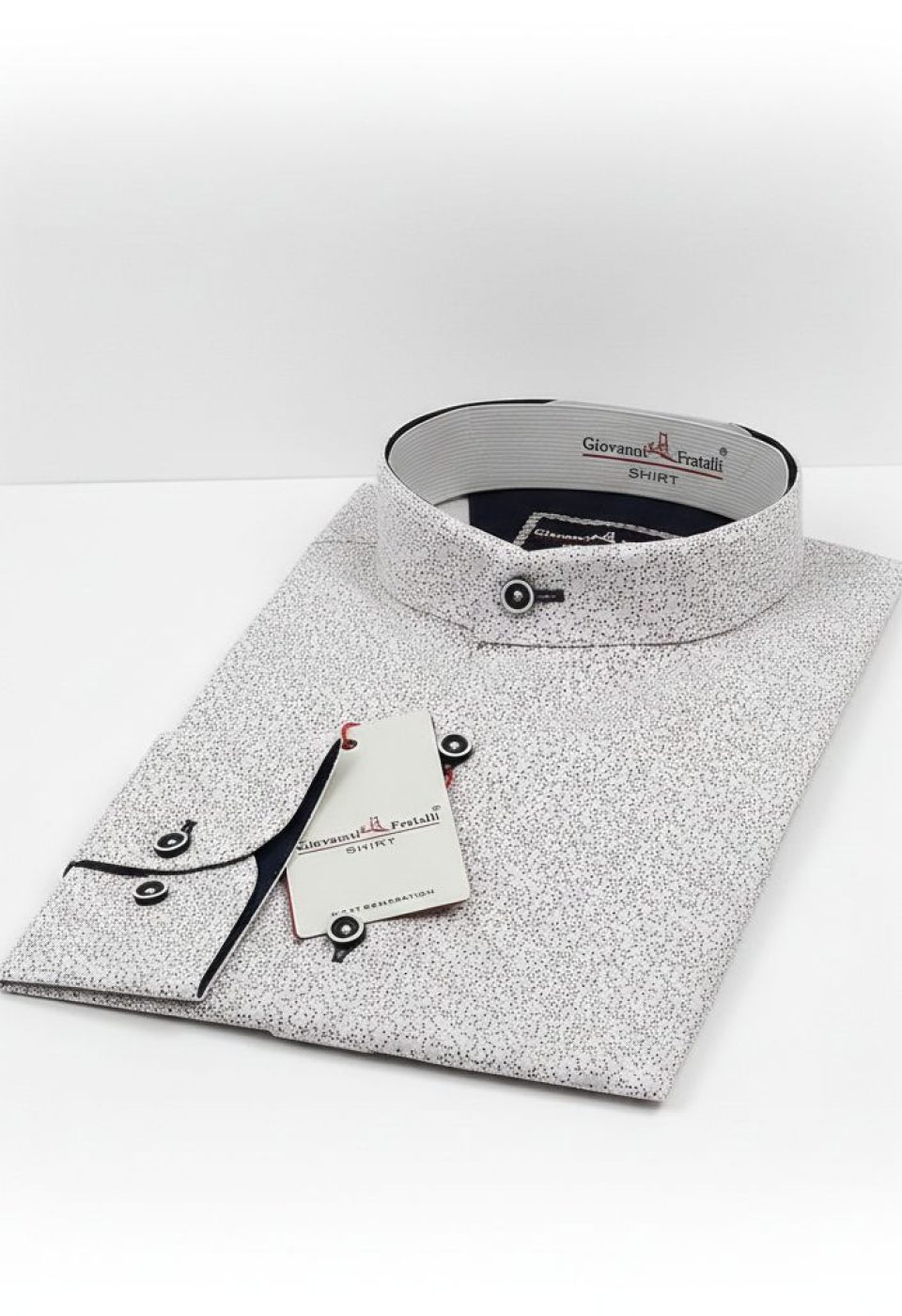 Slim Fit Uzun Kol Desenli Hakim Yaka Erkek Gömlek 3GMK311461005 - Giovanni Fratelli