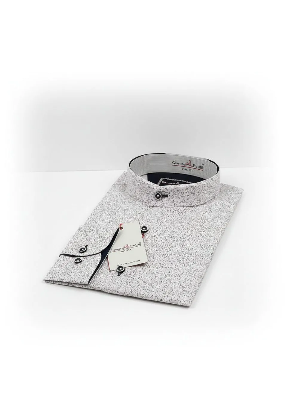Slim Fit Uzun Kol Desenli Hakim Yaka Erkek Gömlek 3GMK311461005 - Giovanni Fratelli
