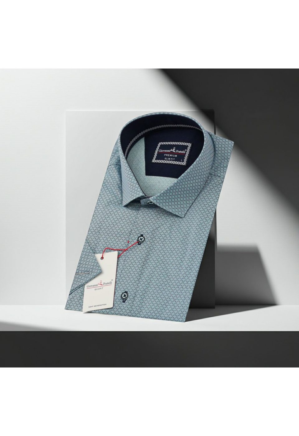 Slim Fit Kısa Kol Desenli Erkek Gömlek 3GMK321462003 - Giovanni Fratelli