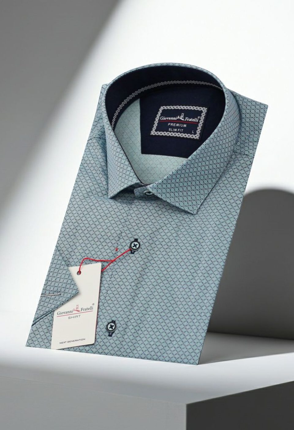 Slim Fit Kısa Kol Desenli Erkek Gömlek 3GMK321462003 Slim Fit Kısa Kol Desenli Erkek Gömlek 3GMK321462003