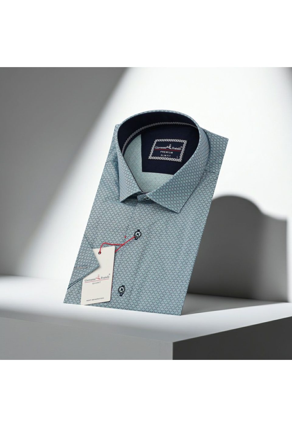 Slim Fit Kısa Kol Desenli Erkek Gömlek 3GMK321462003 - Giovanni Fratelli