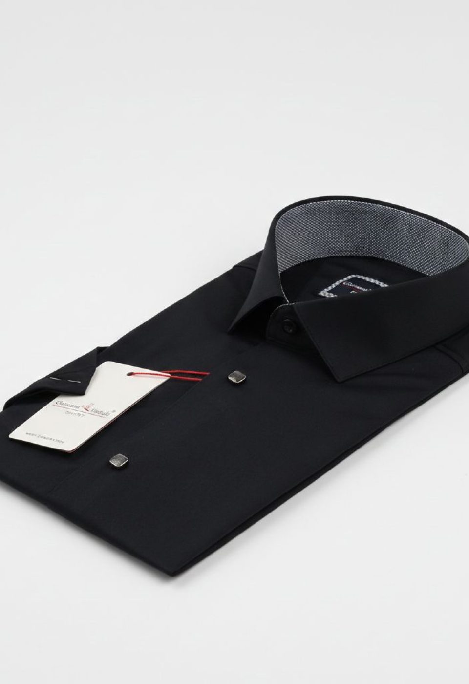 Slim Fit Kısa Kol Düz Renk Saten Erkek Gömlek 3GMK321466007