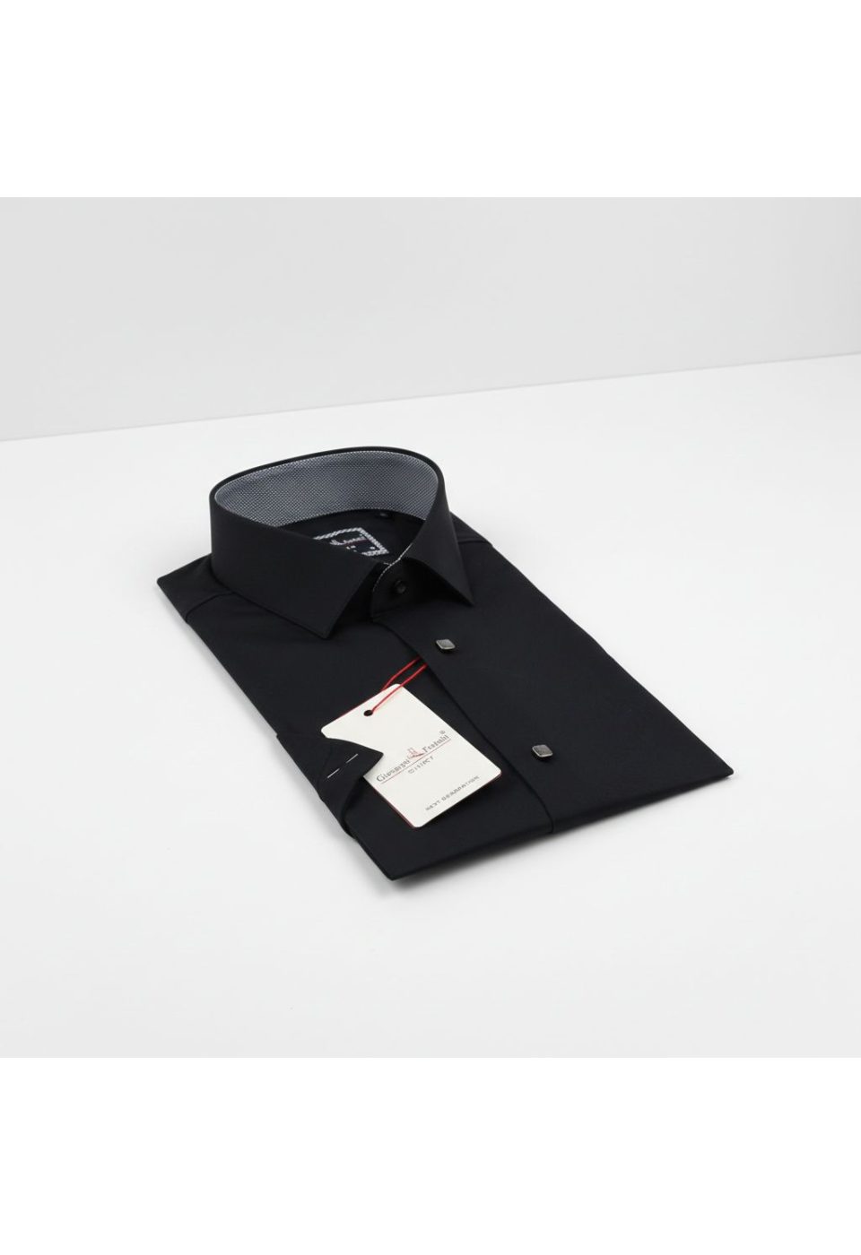 Slim Fit Kısa Kol Düz Renk Saten Erkek Gömlek 3GMK321466007 - Giovanni Fratelli