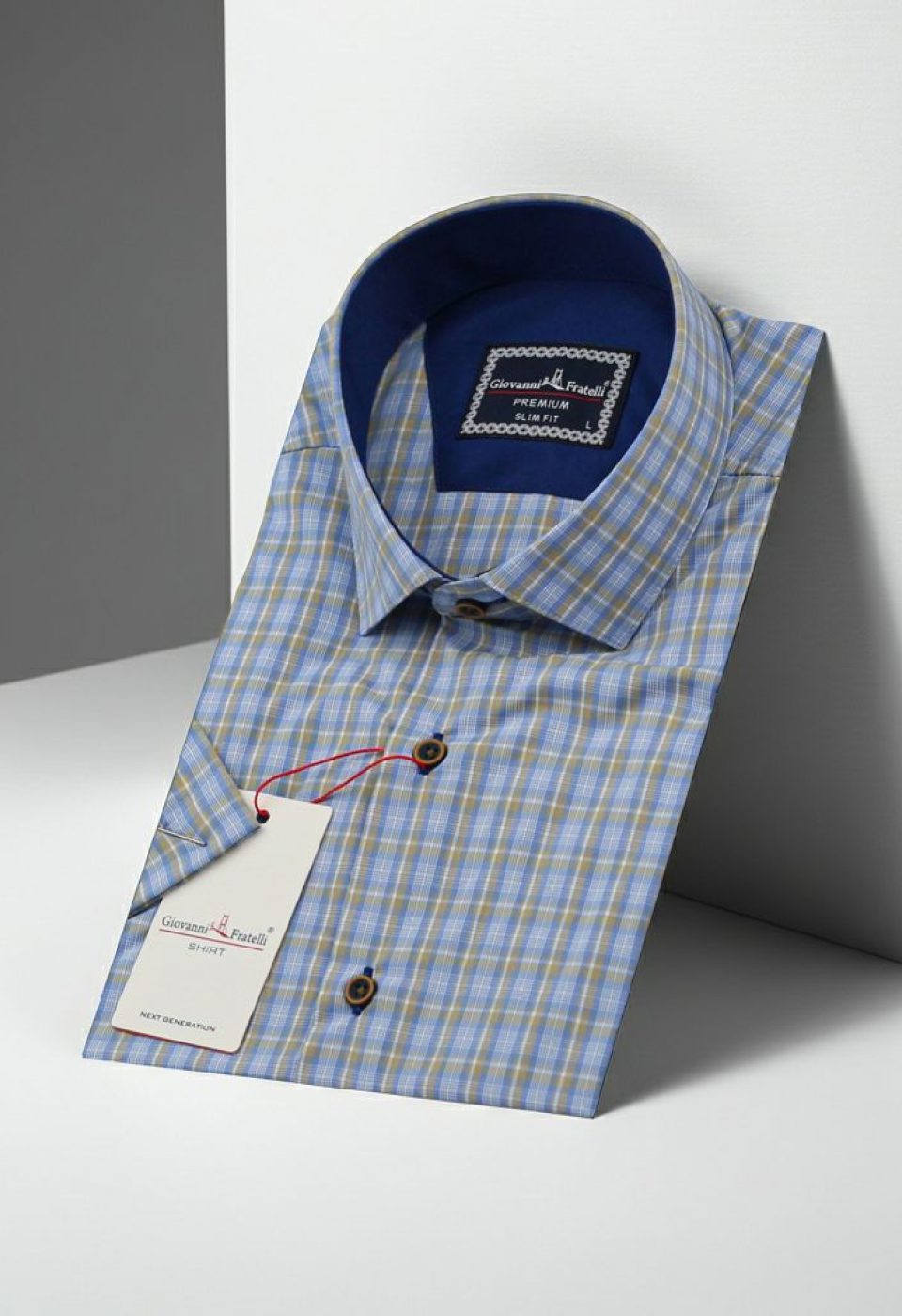 Slim Fit Kısa Kol Desenli Erkek Gömlek 3GMK321467001