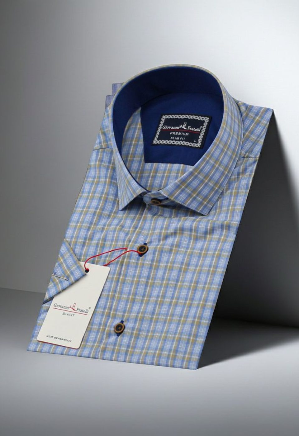 1467 CR K 001 Slim Fit Kısa Kol Desenli Erkek Gömlek 3GMK321467001 - Giovanni Fratelli
