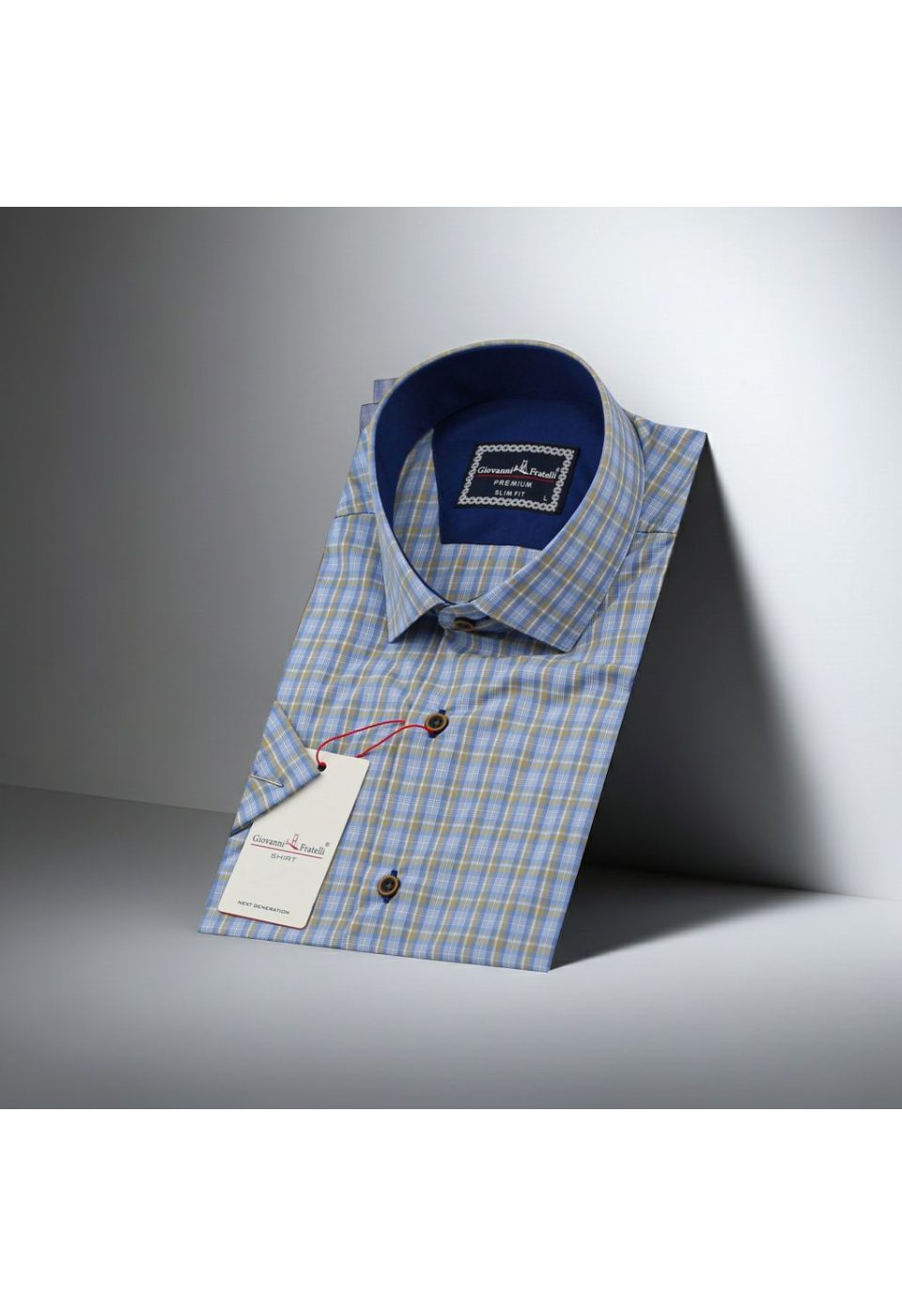 1467 CR K 001 Slim Fit Kısa Kol Desenli Erkek Gömlek 3GMK321467001 - Giovanni Fratelli