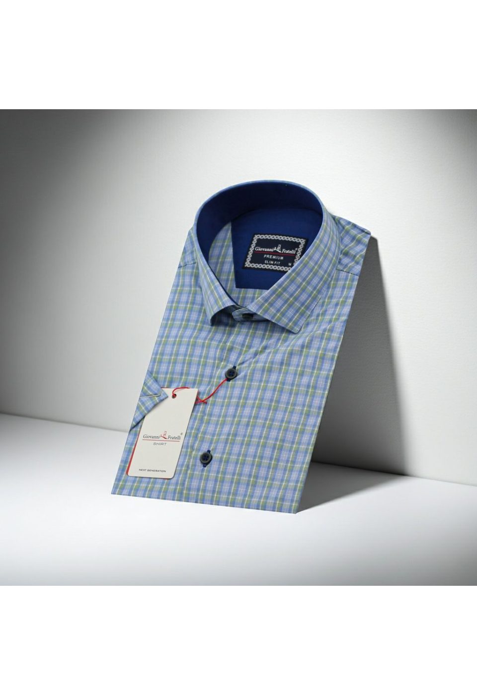 Slim Fit Kısa Kol Desenli Erkek Gömlek 3GMK321467002 - Giovanni Fratelli