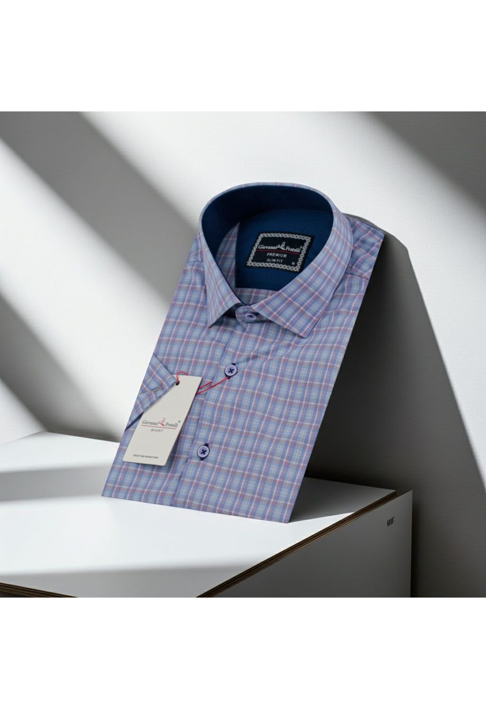 Slim Fit Kısa Kol Desenli Erkek Gömlek 3GMK321467003 - Giovanni Fratelli