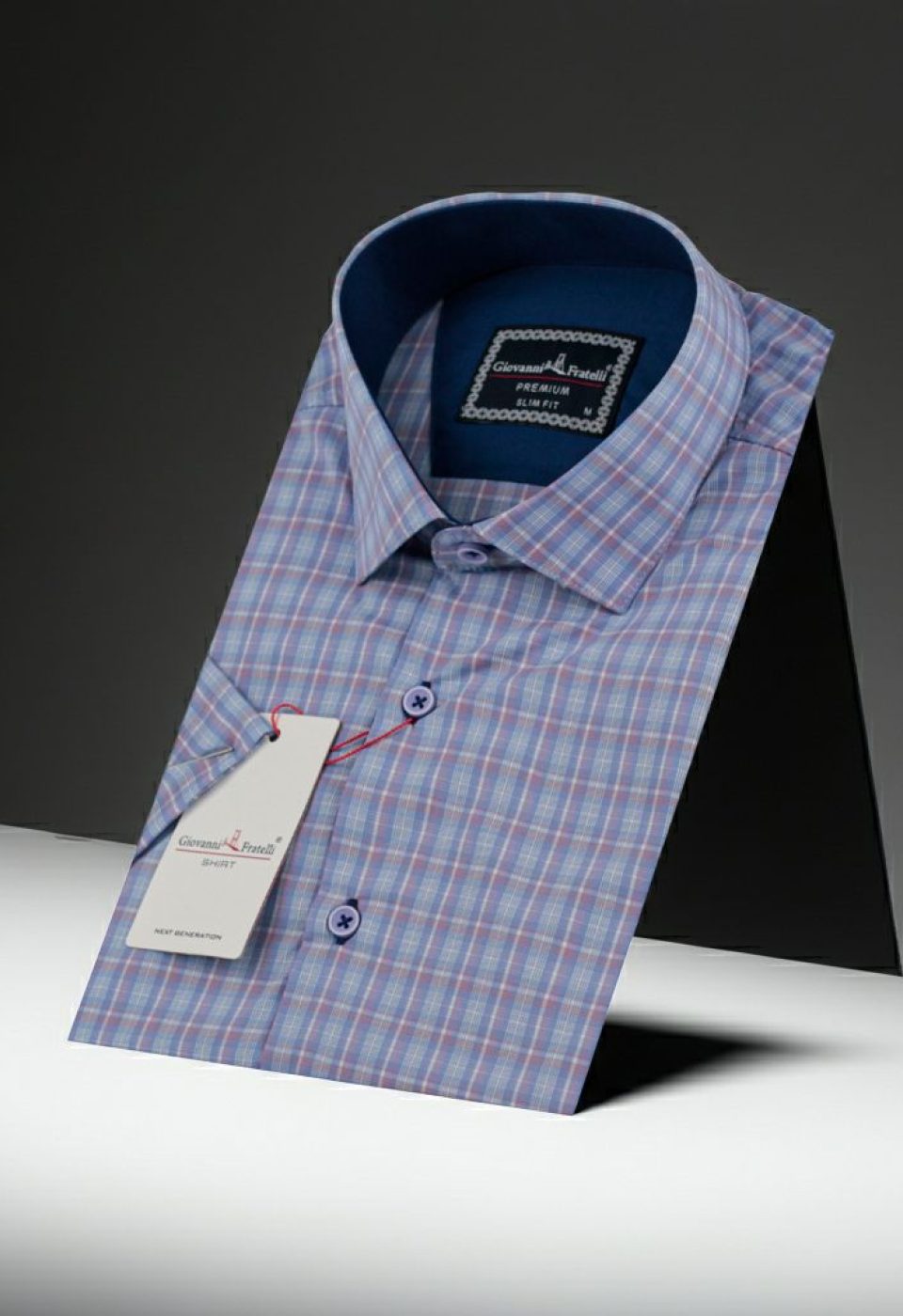 Slim Fit Kısa Kol Desenli Erkek Gömlek 3GMK321467003 - Giovanni Fratelli