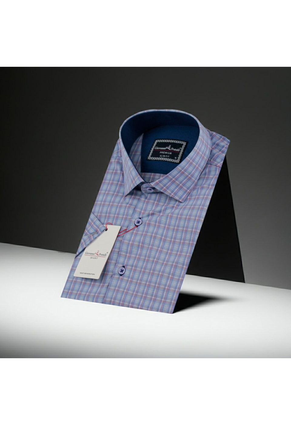 Slim Fit Kısa Kol Desenli Erkek Gömlek 3GMK321467003 - Giovanni Fratelli