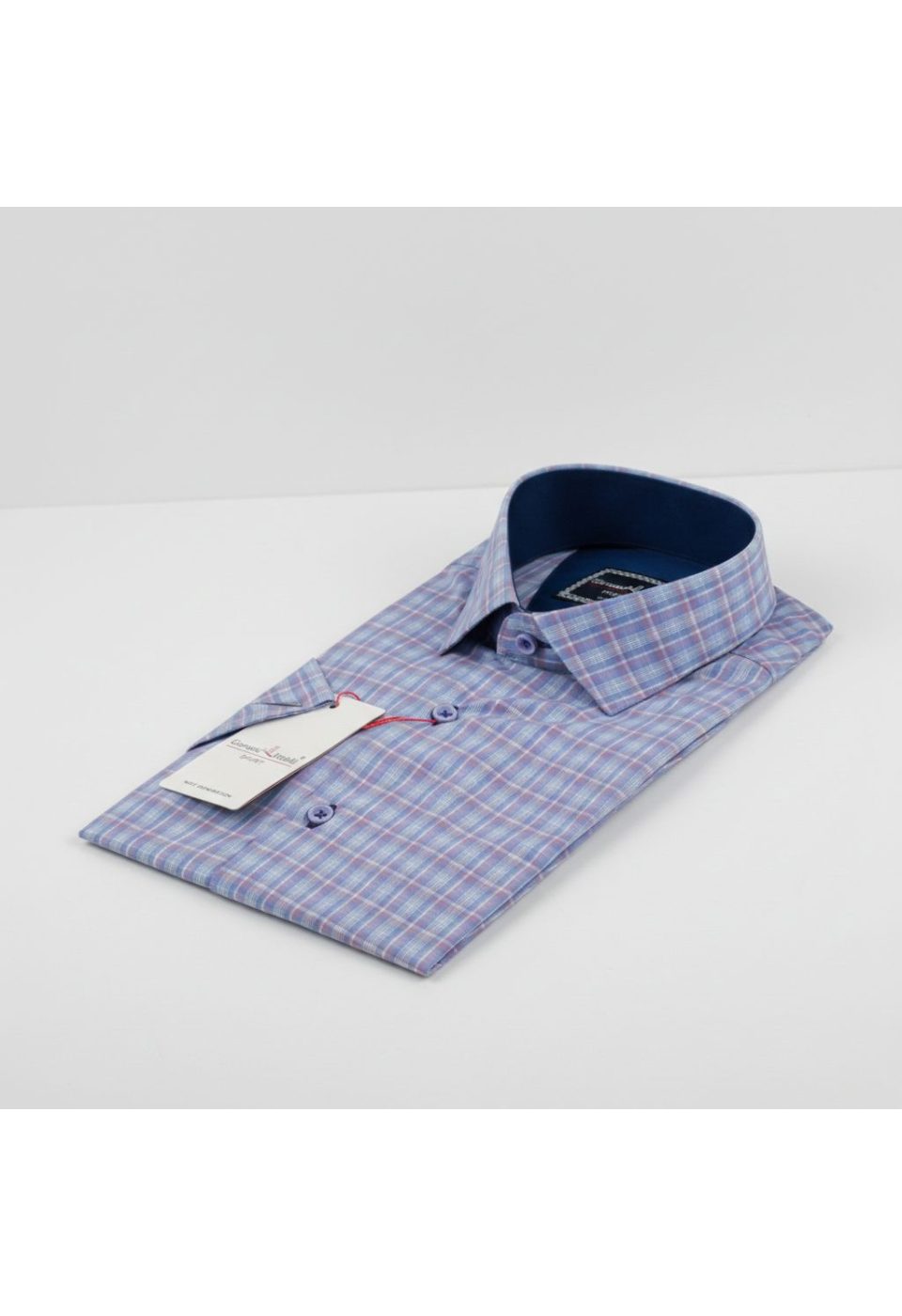 Slim Fit Kısa Kol Desenli Erkek Gömlek 3GMK321467003 - Giovanni Fratelli