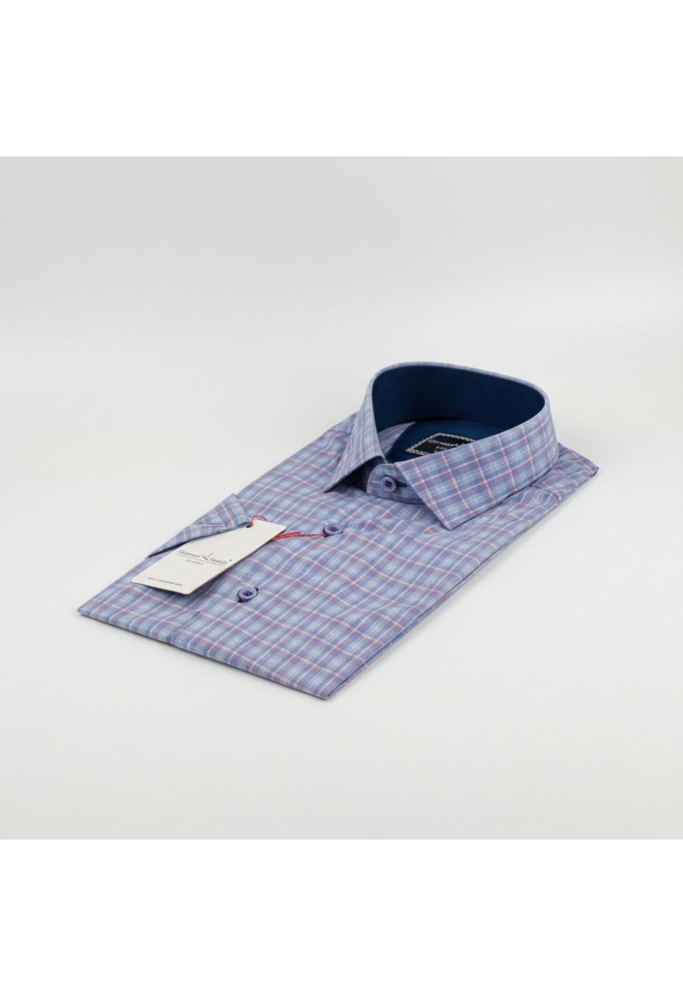 Slim Fit Kısa Kol Desenli Erkek Gömlek 3GMK321467003 - Giovanni Fratelli