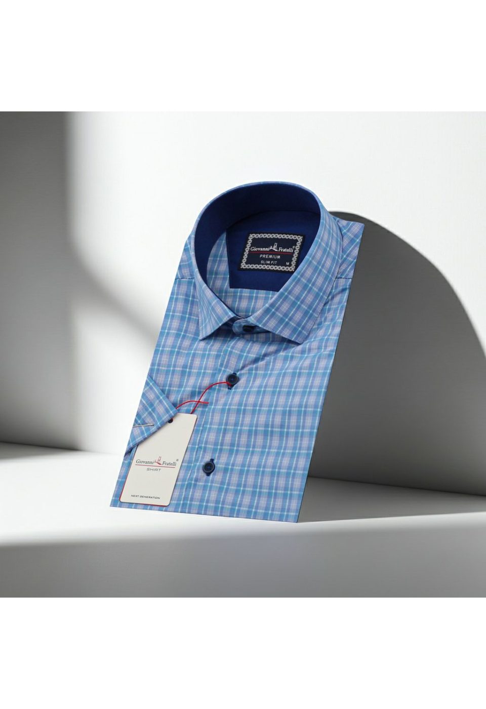 Slim Fit Kısa Kol Desenli Erkek Gömlek 3GMK321467004 - Giovanni Fratelli