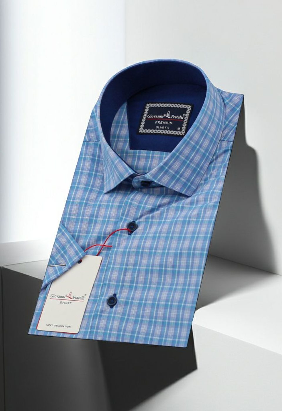 Slim Fit Kısa Kol Desenli Erkek Gömlek 3GMK321467004 - Giovanni Fratelli
