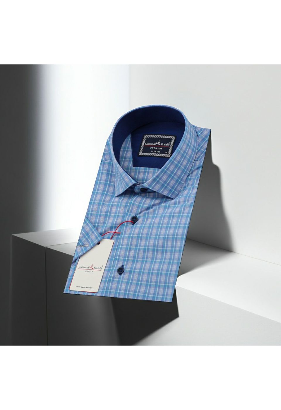 Slim Fit Kısa Kol Desenli Erkek Gömlek 3GMK321467004 - Giovanni Fratelli