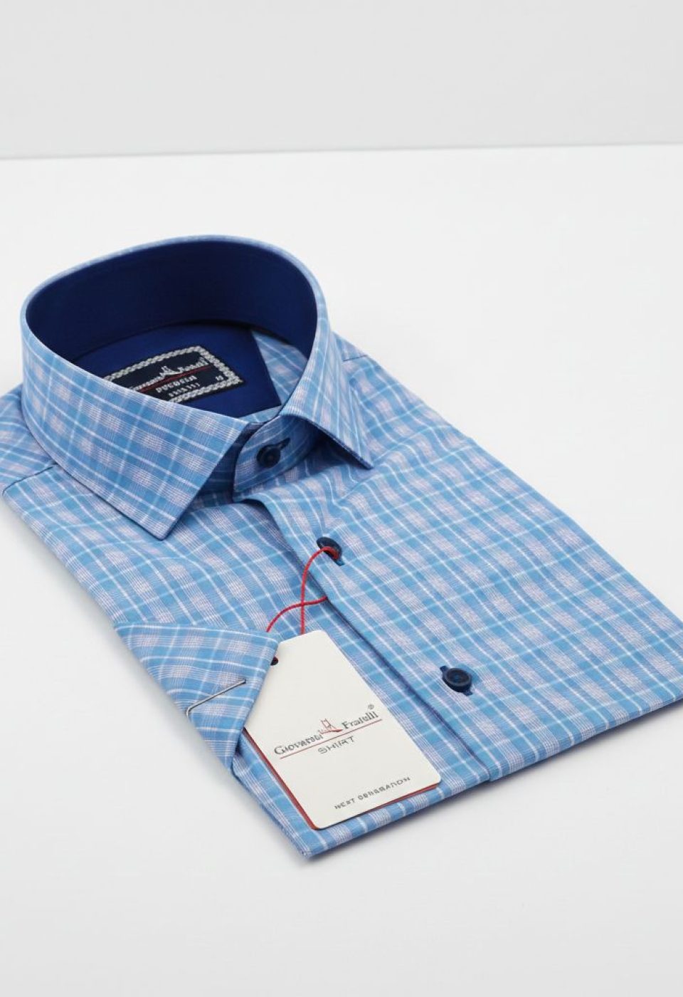 Slim Fit Kısa Kol Desenli Erkek Gömlek 3GMK321467004 - Giovanni Fratelli