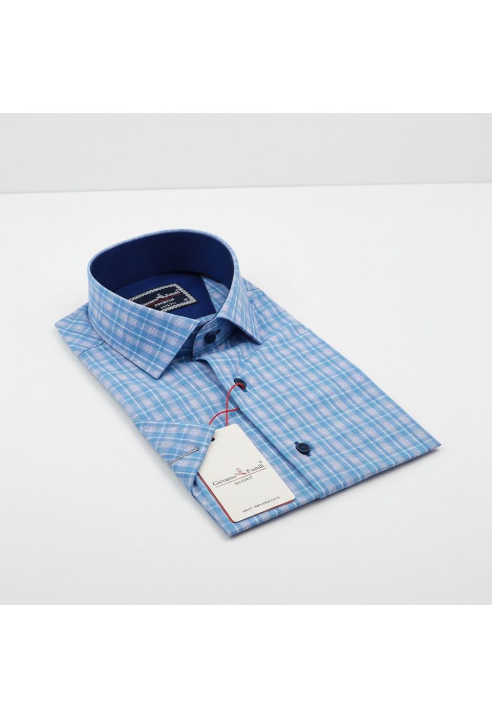 Slim Fit Kısa Kol Desenli Erkek Gömlek 3GMK321467004 - Giovanni Fratelli