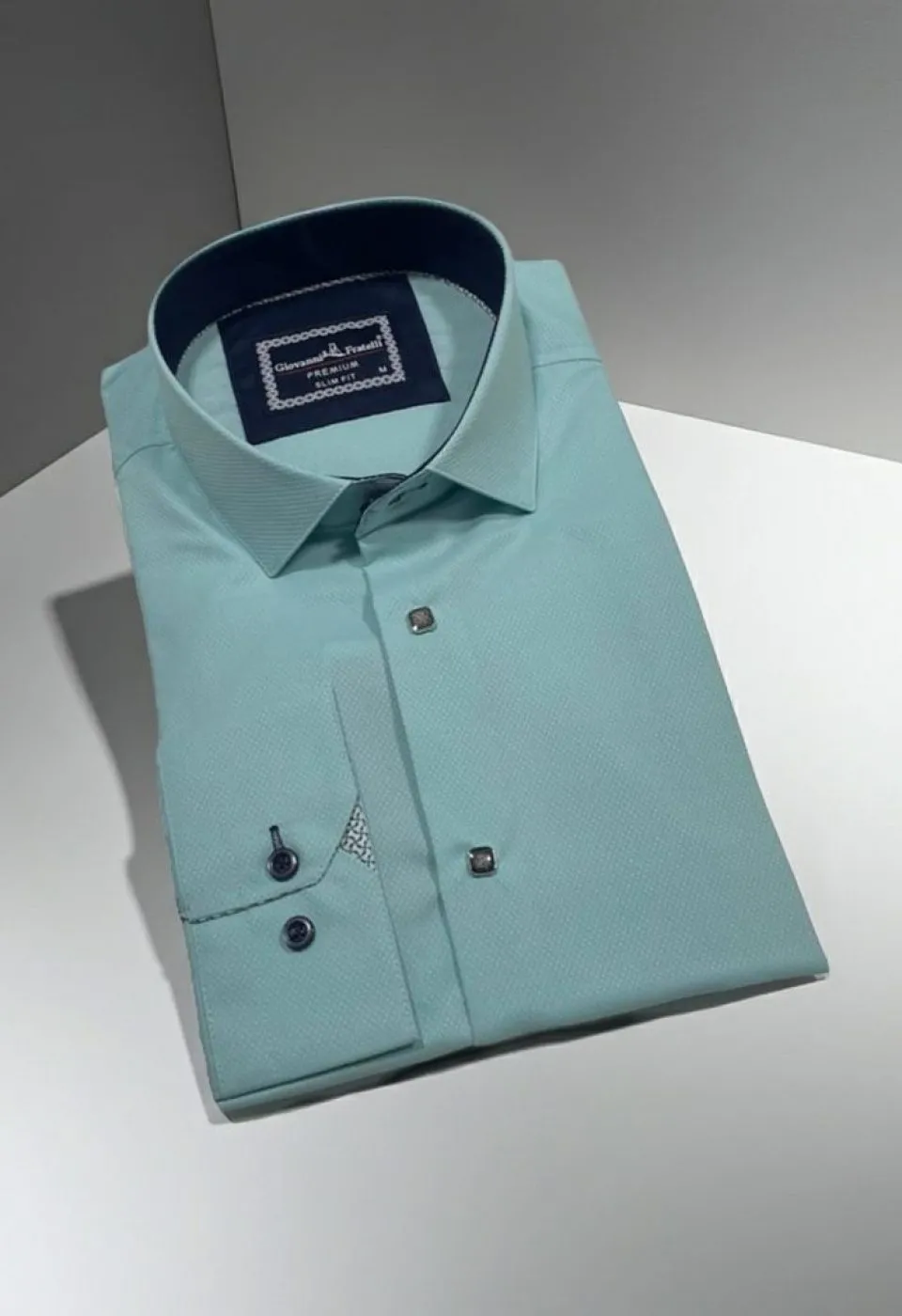 Slim Fit Uzun Kol Desenli Armürlü Jakar Erkek Gömlek 3GMK311479008