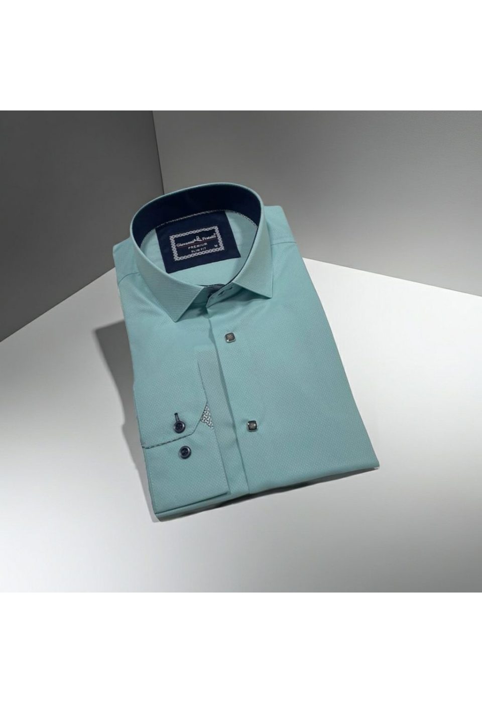 Slim Fit Uzun Kol Desenli Armürlü Jakar Erkek Gömlek 3GMK311479008 - Giovanni Fratelli