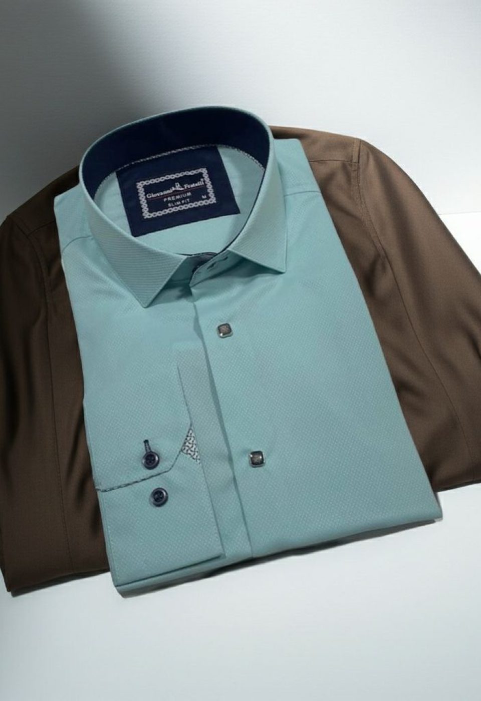Slim Fit Uzun Kol Desenli Armürlü Jakar Erkek Gömlek 3GMK311479008 - Giovanni Fratelli
