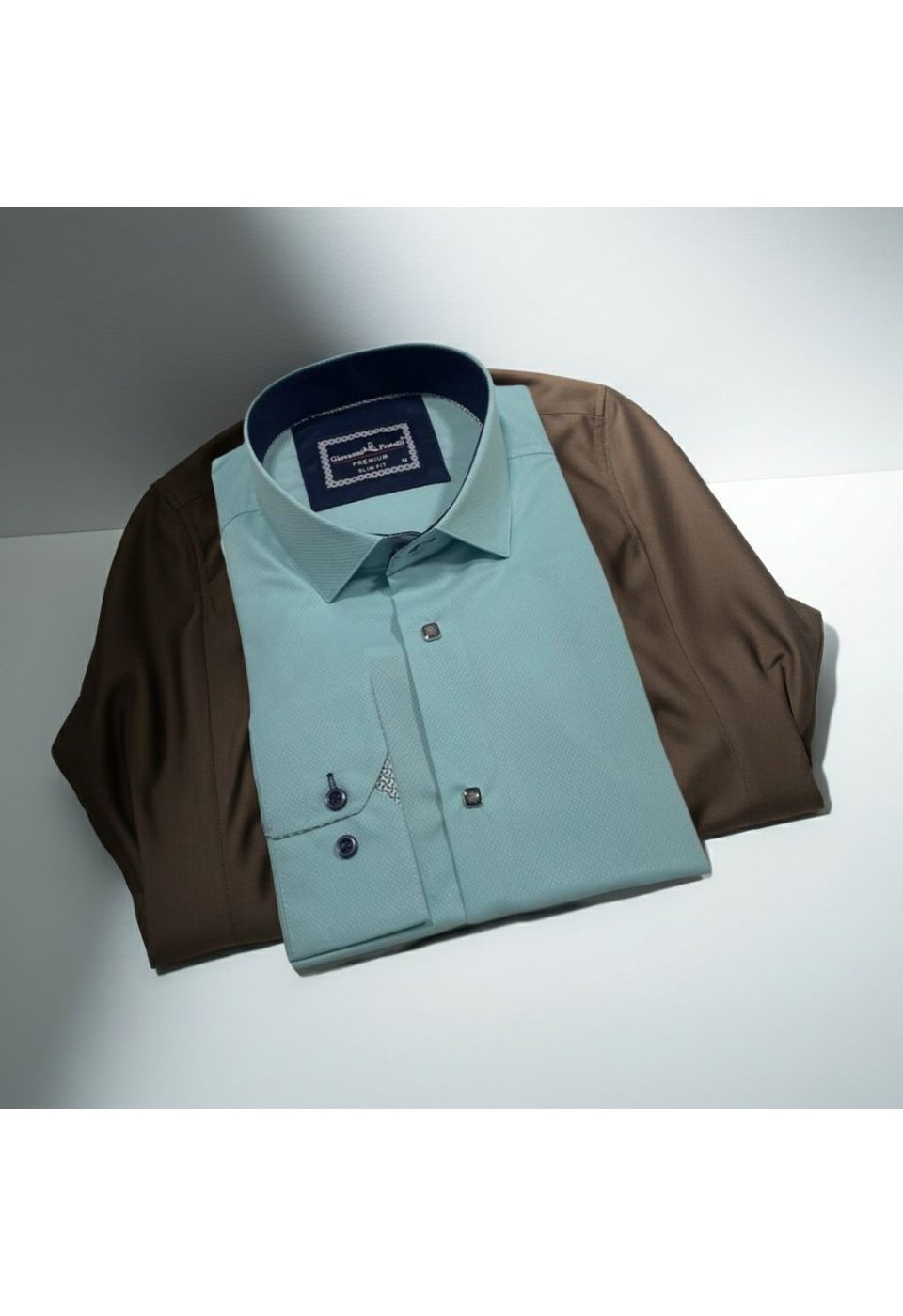 Slim Fit Uzun Kol Desenli Armürlü Jakar Erkek Gömlek 3GMK311479008 - Giovanni Fratelli