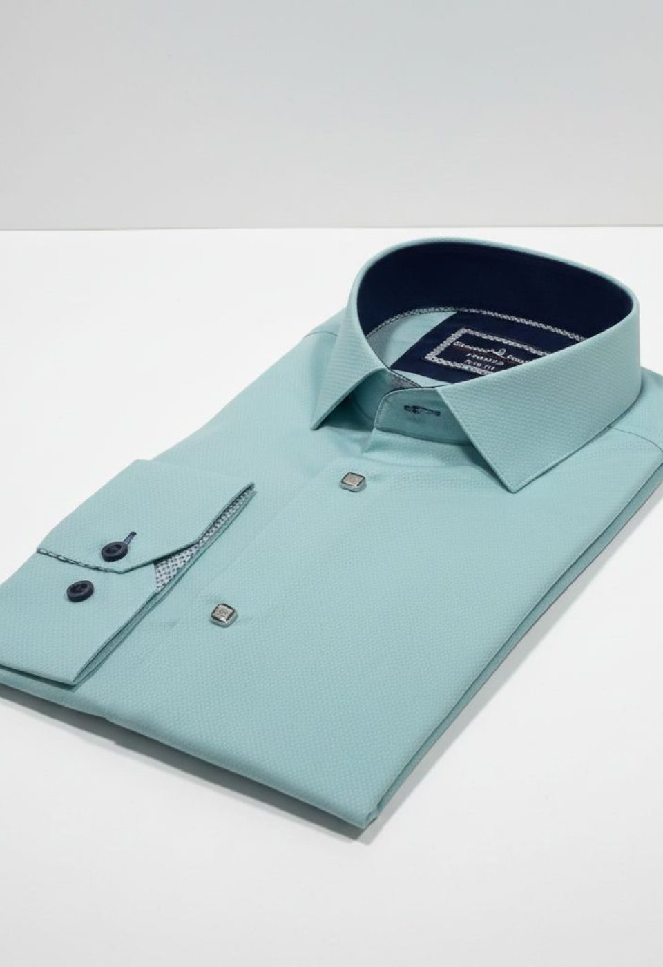 Slim Fit Uzun Kol Desenli Armürlü Jakar Erkek Gömlek 3GMK311479008