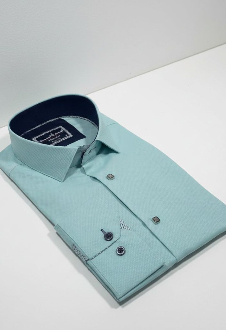 Slim Fit Uzun Kol Desenli Armürlü Jakar Erkek Gömlek 3GMK311479008 - Giovanni Fratelli