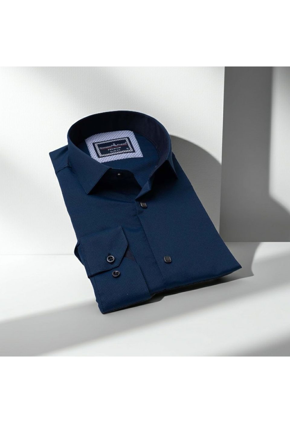 Slim Fit Uzun Kol Desenli Armürlü Jakar Erkek Gömlek 3GMK311497008 - Giovanni Fratelli
