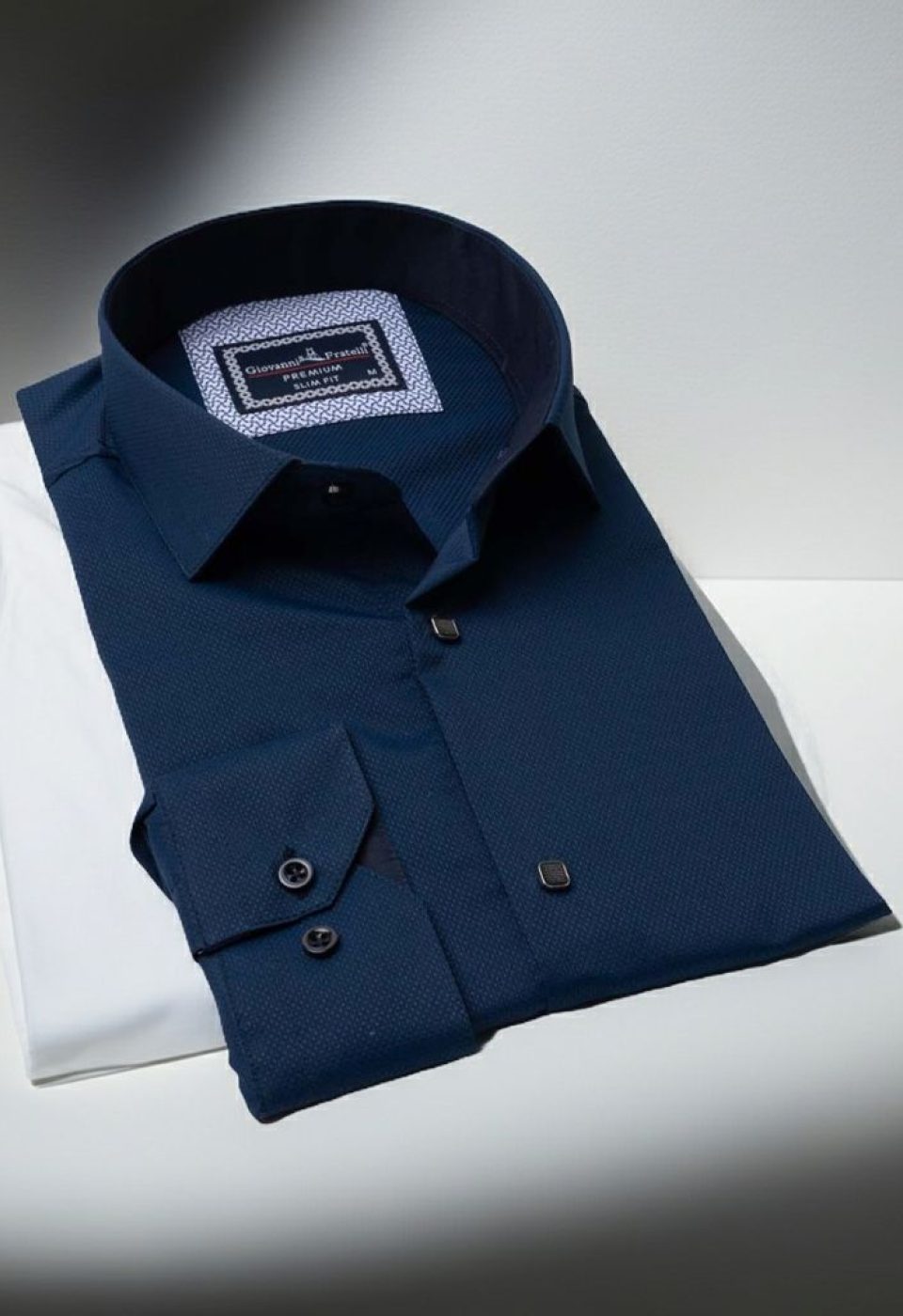 Slim Fit Uzun Kol Desenli Armürlü Jakar Erkek Gömlek 3GMK311497008 - Giovanni Fratelli