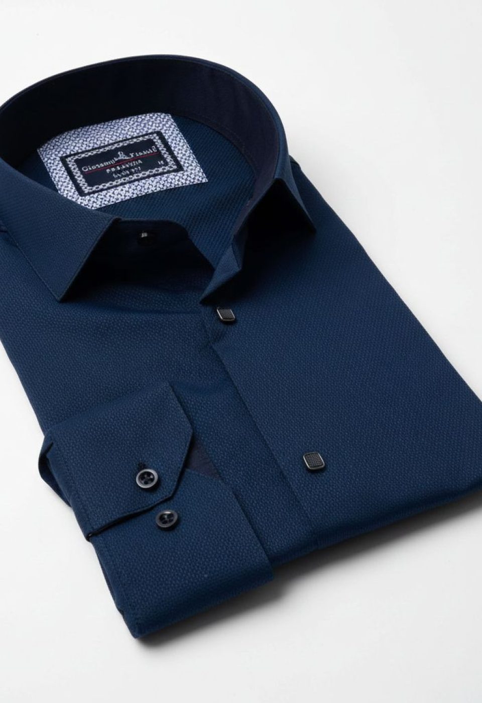 Slim Fit Uzun Kol Desenli Armürlü Jakar Erkek Gömlek 3GMK311497008 - Giovanni Fratelli