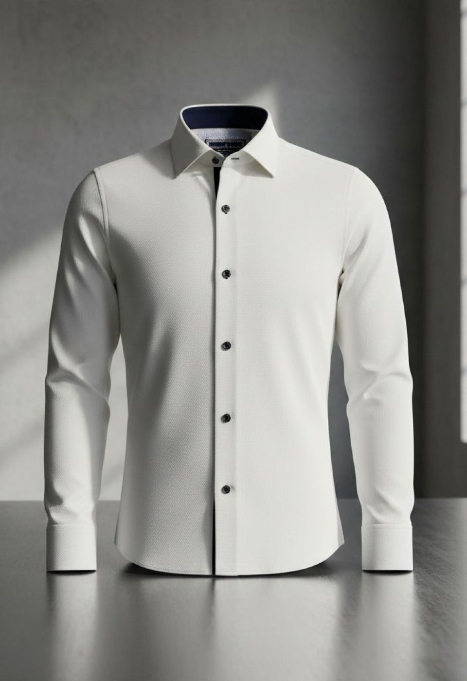 Slim Fit Uzun Kol Desenli Armürlü Jakar Erkek Gömlek 3GMK311497010