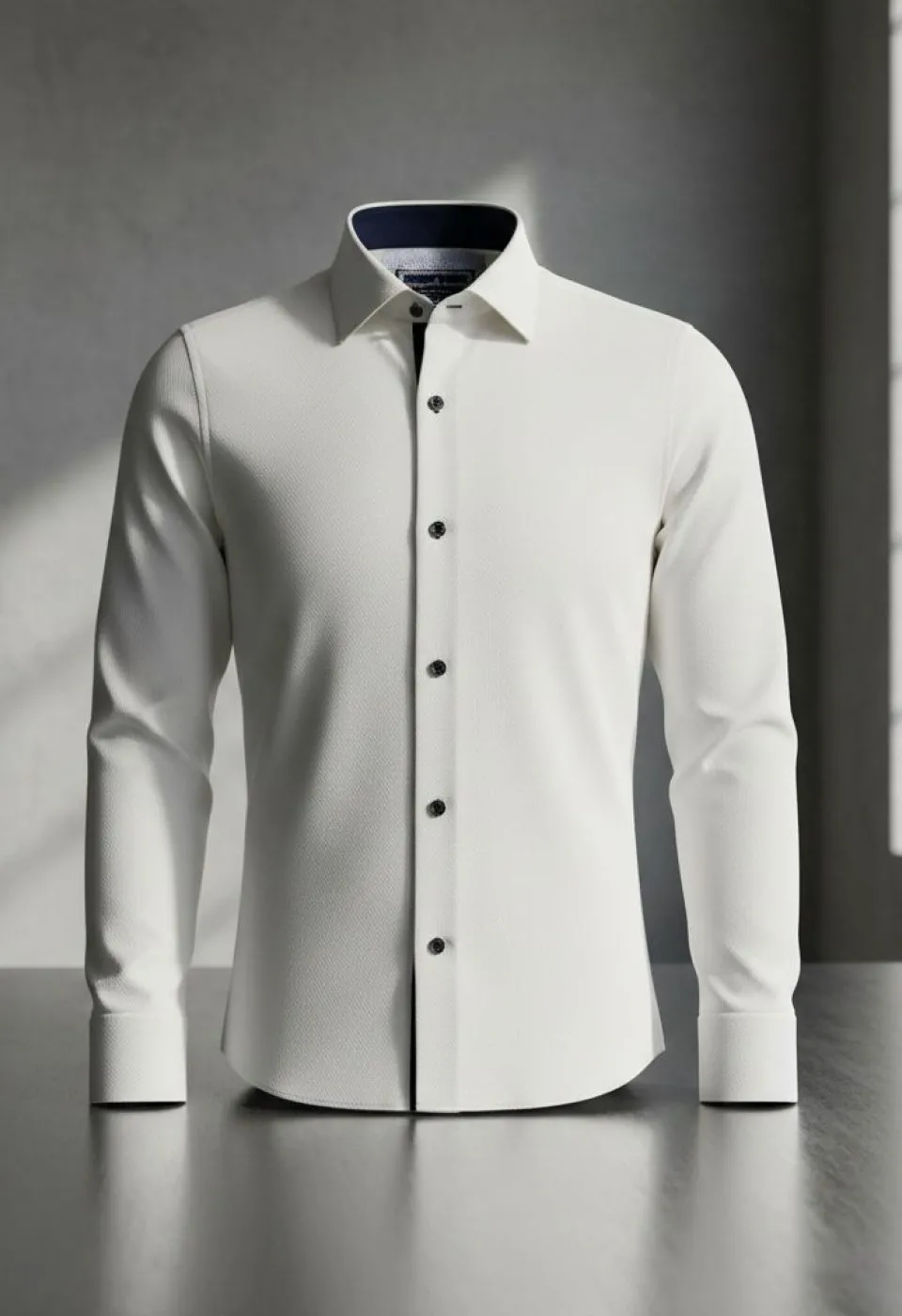 Slim Fit Uzun Kol Desenli Armürlü Jakar Erkek Gömlek 3GMK311497010