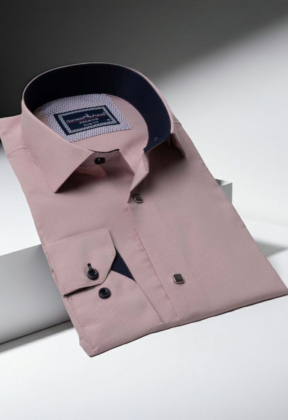 1497 CR JKR 011 Slim Fit Uzun Kol Desenli Armürlü Jakar Erkek Gömlek 3GMK311497011 - Giovanni Fratelli