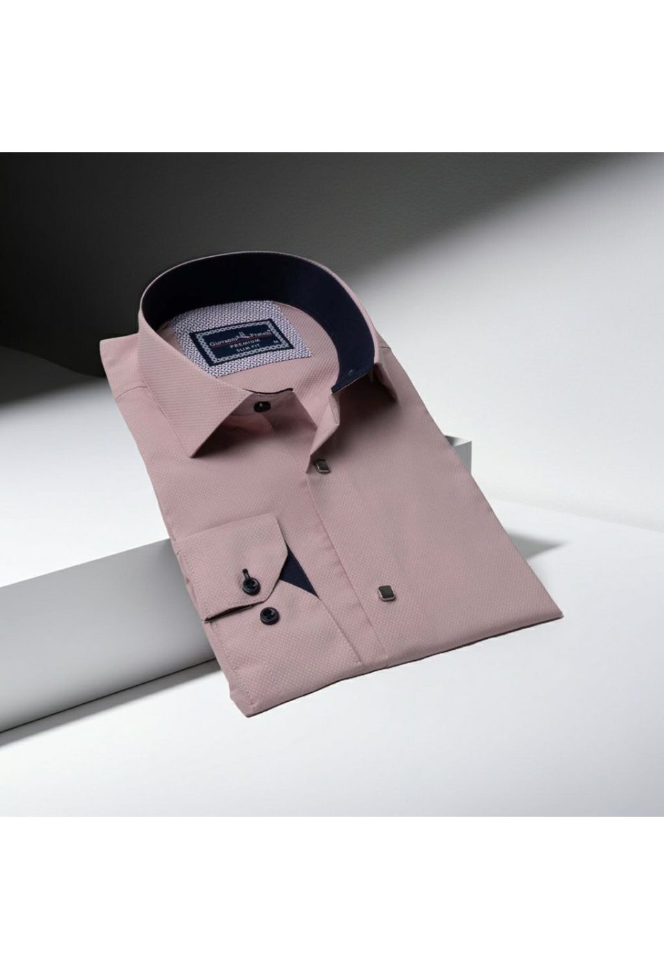1497 CR JKR 011 Slim Fit Uzun Kol Desenli Armürlü Jakar Erkek Gömlek 3GMK311497011 - Giovanni Fratelli