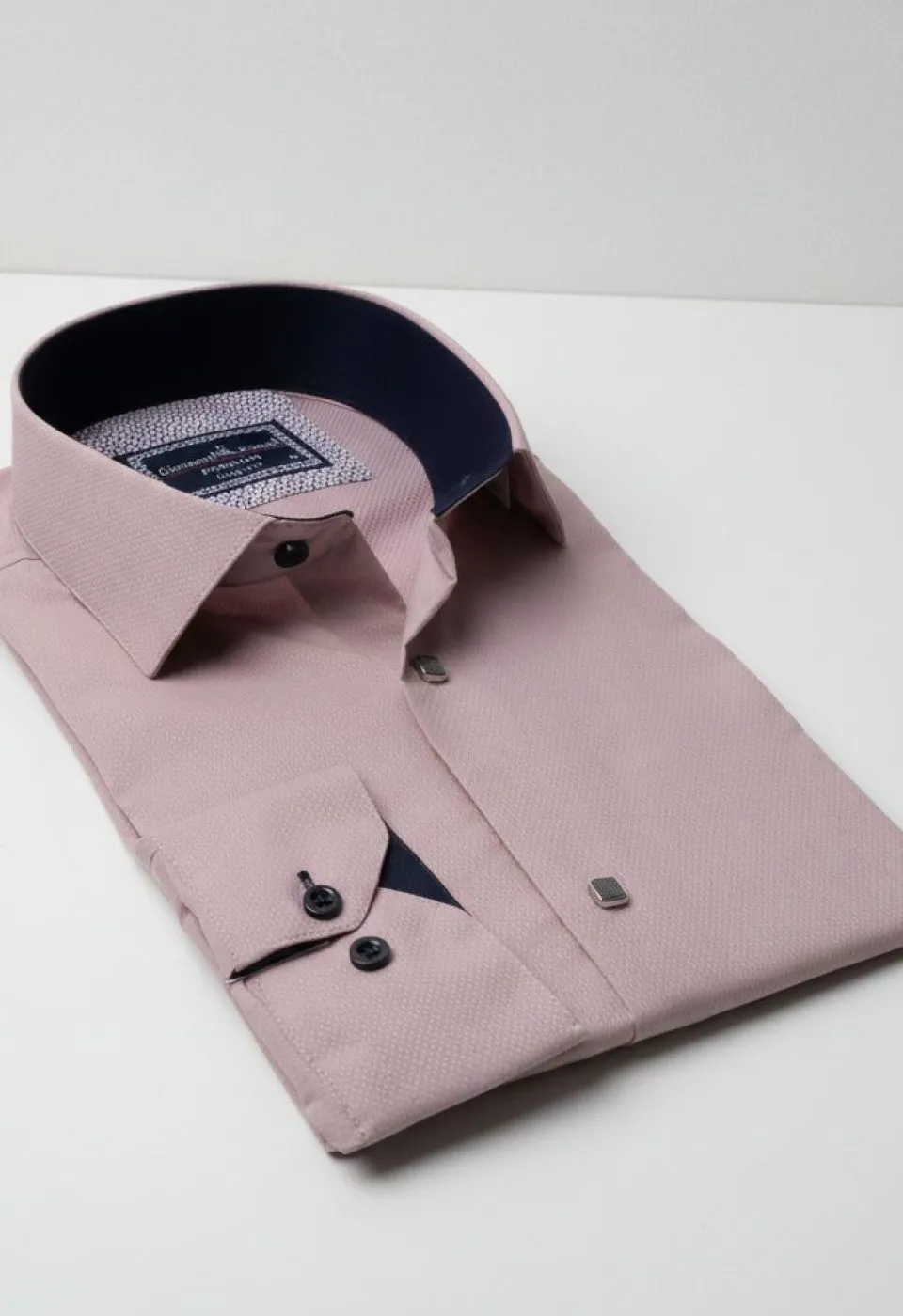 Slim Fit Uzun Kol Desenli Armürlü Jakar Erkek Gömlek 3GMK311497011