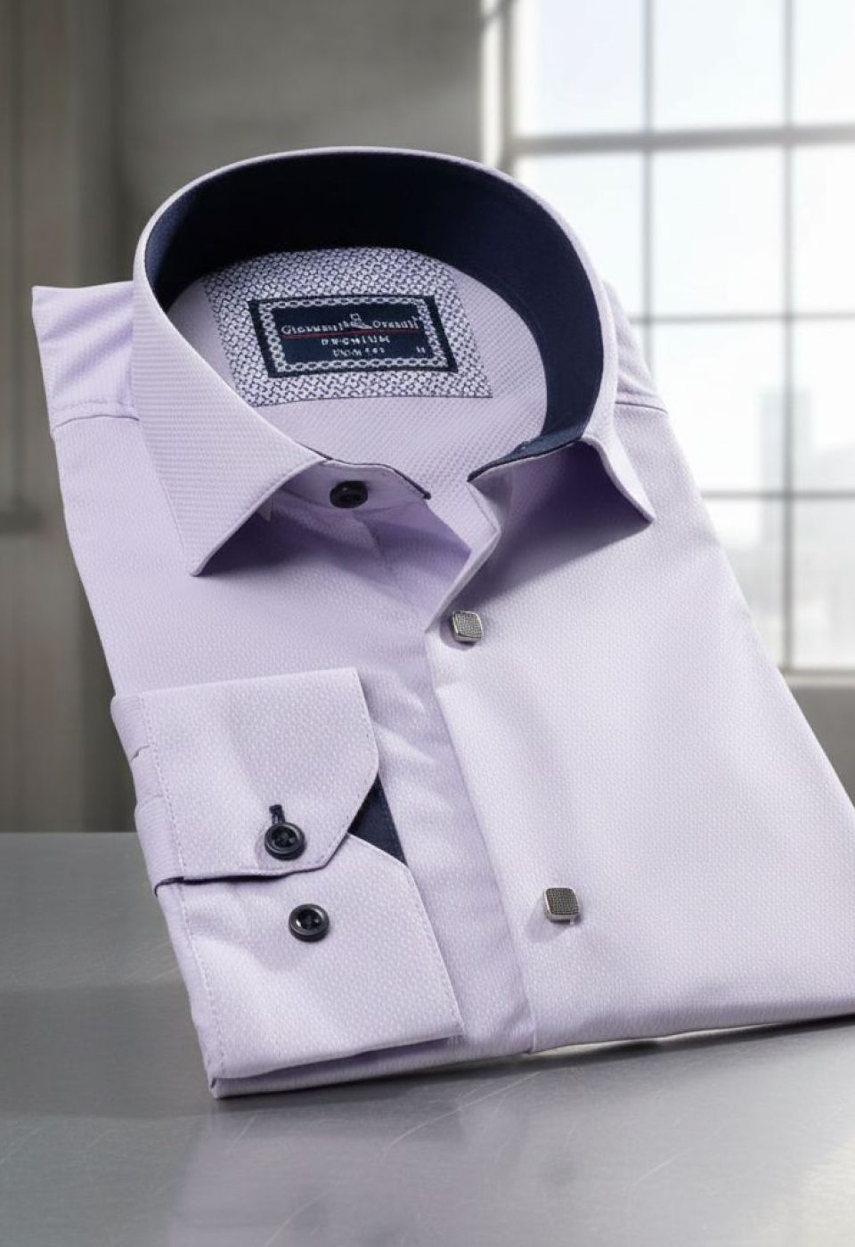 Slim Fit Uzun Kol Desenli Armürlü Jakar Erkek Gömlek 3GMK311497015