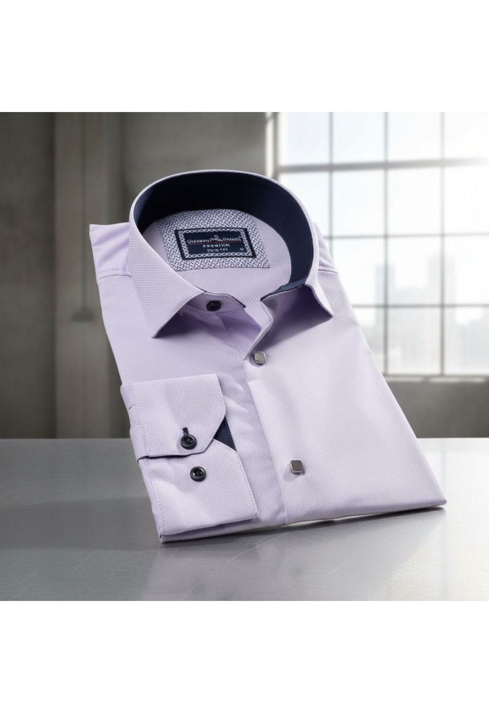 Slim Fit Uzun Kol Desenli Armürlü Jakar Erkek Gömlek 3GMK311497015 - Giovanni Fratelli
