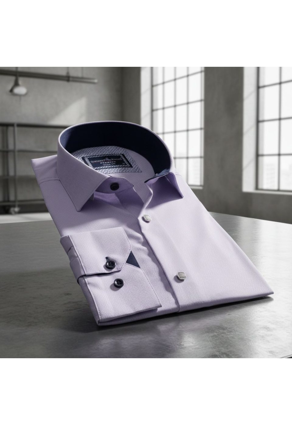 Slim Fit Uzun Kol Desenli Armürlü Jakar Erkek Gömlek 3GMK311497015 - Giovanni Fratelli