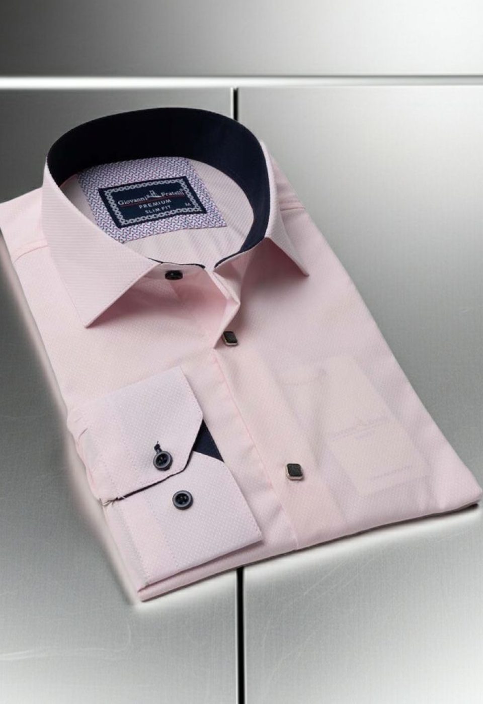 Slim Fit Uzun Kol Desenli Armürlü Jakar Erkek Gömlek 3GMK311497016 - Giovanni Fratelli
