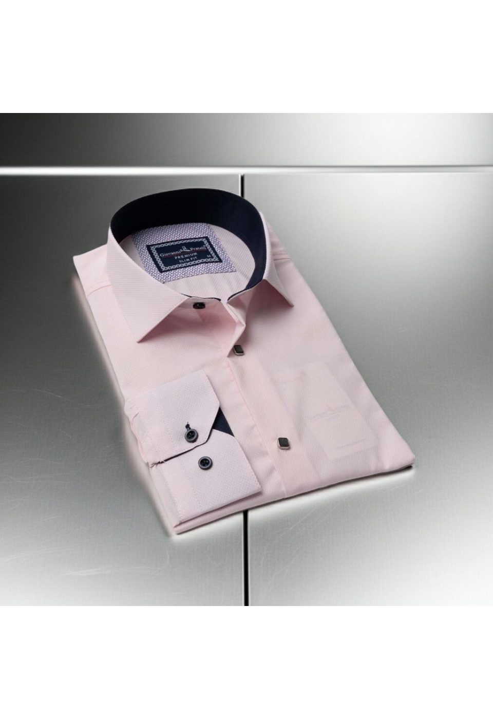 Slim Fit Uzun Kol Desenli Armürlü Jakar Erkek Gömlek 3GMK311497016 - Giovanni Fratelli