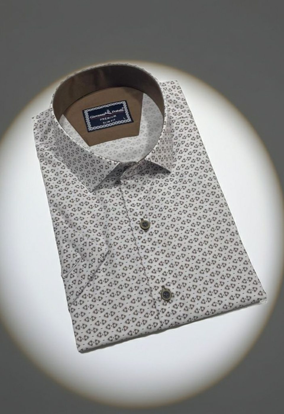 Slim Fit Kısa Kol Dijital Baskılı Desenli Erkek Gömlek 3GMK311501002