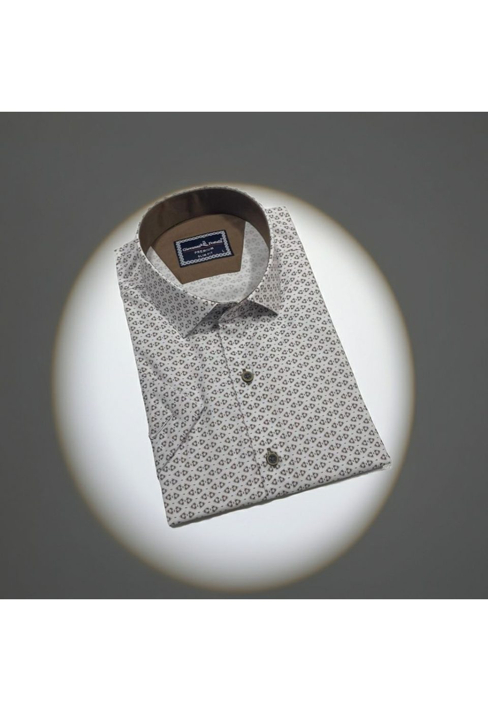 1501 CR K DIGITAL 002 Slim Fit Kısa Kol Dijital Baskılı Desenli Erkek Gömlek 3GMK311501002 - Giovanni Fratelli