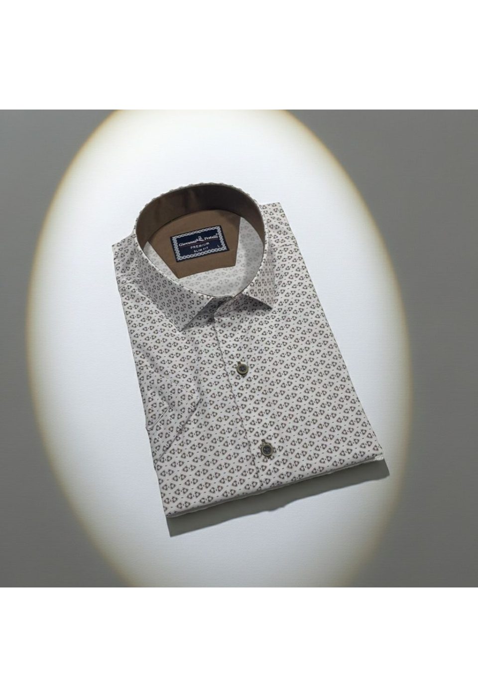 1501 CR K DIGITAL 002 Slim Fit Kısa Kol Dijital Baskılı Desenli Erkek Gömlek 3GMK311501002 - Giovanni Fratelli