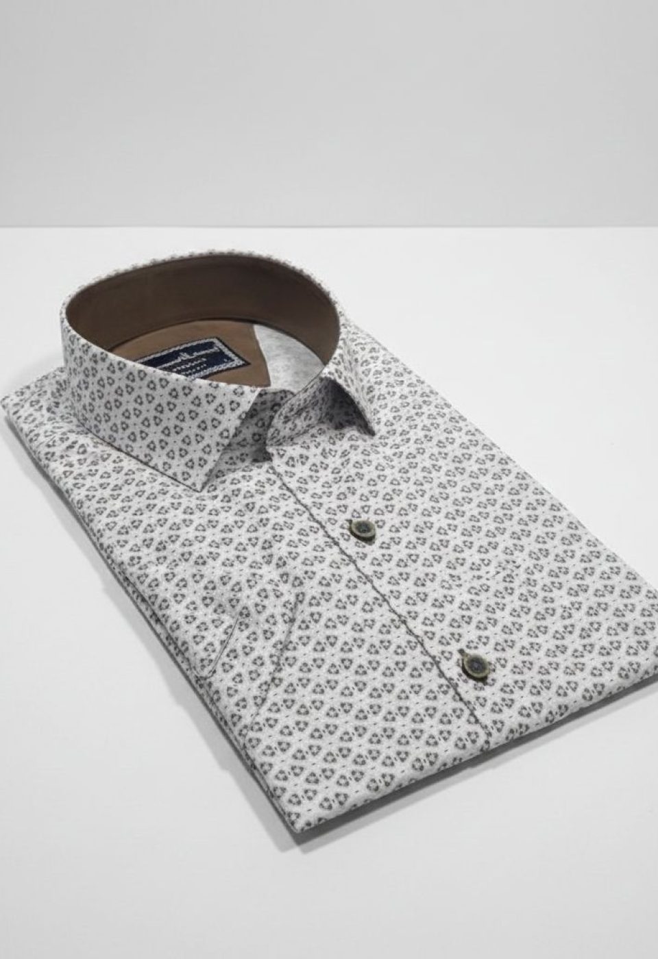 1501 CR K DIGITAL 002 Slim Fit Kısa Kol Dijital Baskılı Desenli Erkek Gömlek 3GMK311501002 - Giovanni Fratelli