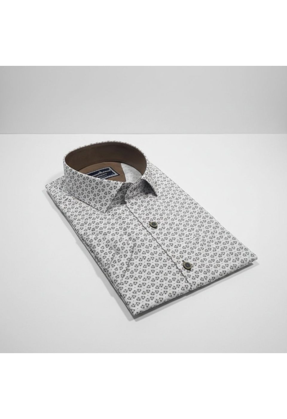 1501 CR K DIGITAL 002 Slim Fit Kısa Kol Dijital Baskılı Desenli Erkek Gömlek 3GMK311501002 - Giovanni Fratelli
