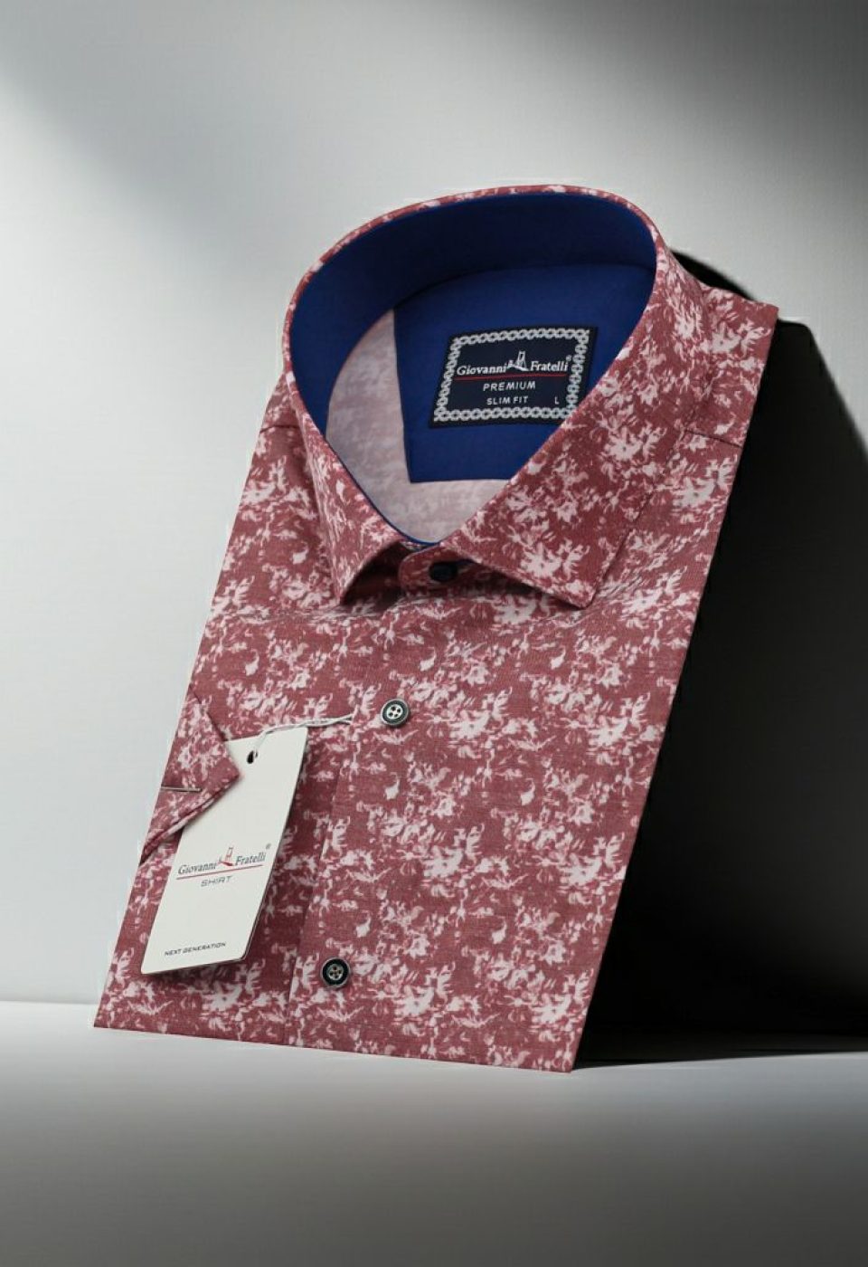 Slim Fit Kısa Kol Dijital Baskılı Desenli Erkek Gömlek 3GMK311502003