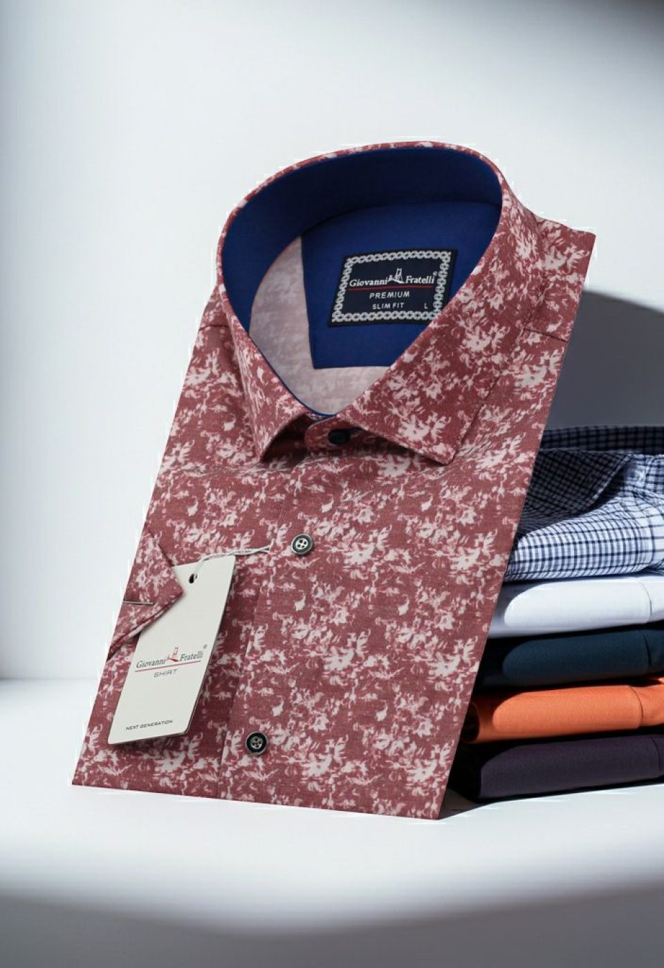 Slim Fit Kısa Kol Dijital Baskılı Desenli Erkek Gömlek 3GMK311502003