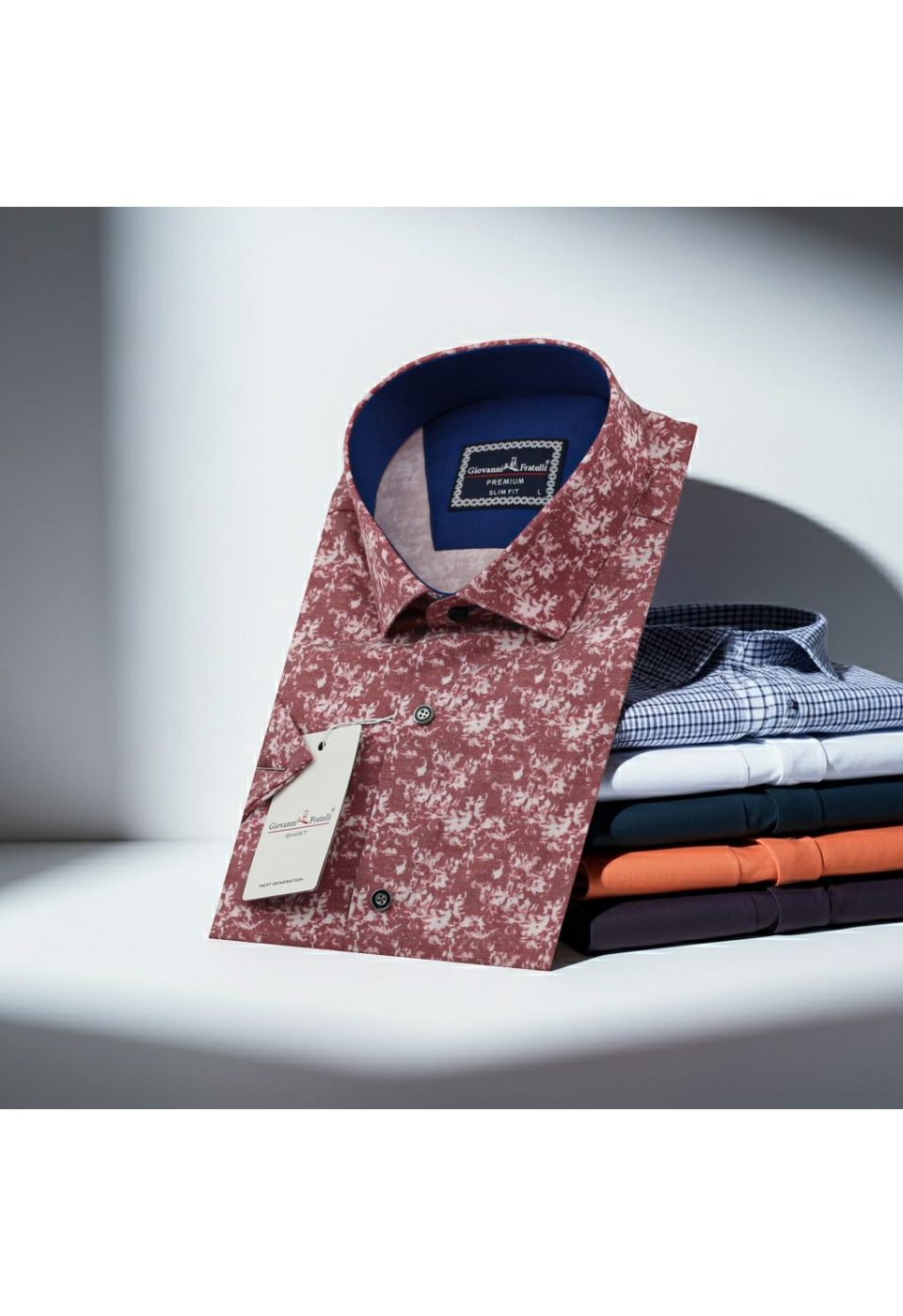 1502 CR K DIGITAL 003 Slim Fit Kısa Kol Dijital Baskılı Desenli Erkek Gömlek 3GMK311502003 - Giovanni Fratelli