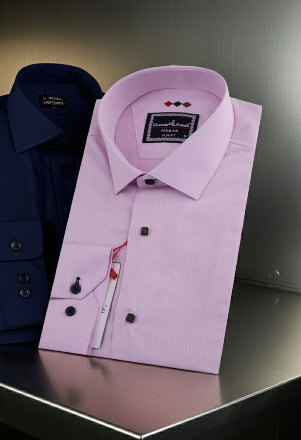 Slim Fit Uzun Kol Desenli Armürlü Jakar Erkek Gömlek 3GMK311522006