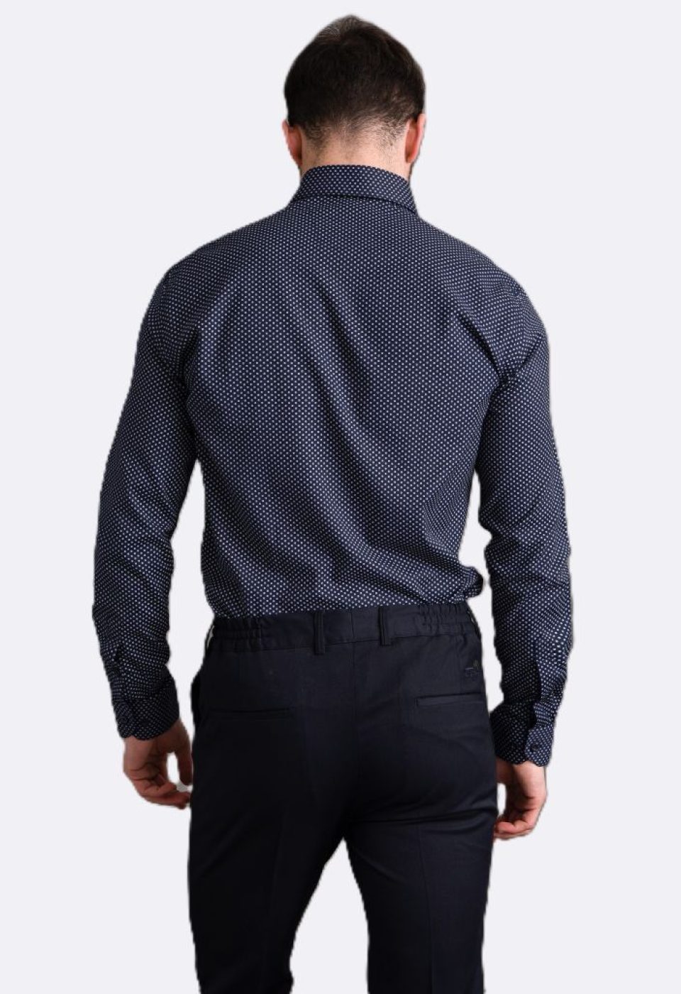 Slim Fit Uzun Kol Desenli Saten Gömlek 3GMK311524003 - Giovanni Fratelli